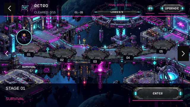 Retro stage map with the route of 15 stages