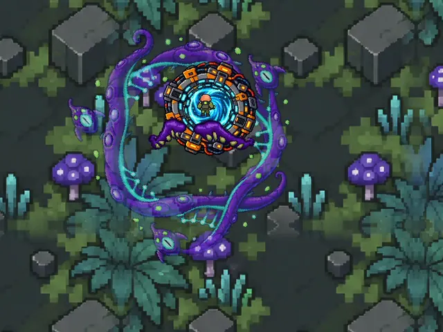 The Alien universe: tentacle arms striking a swarm