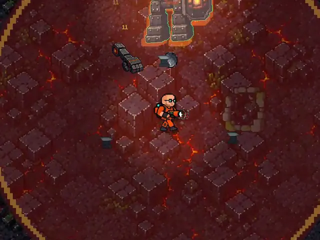 The Voxel universe: a boss fight on a field of stone blocks